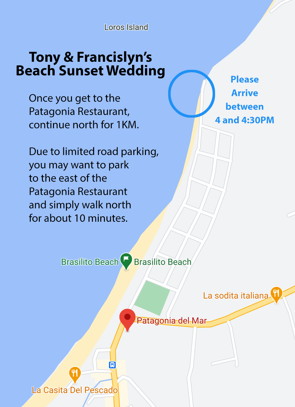 Wedding weekend map